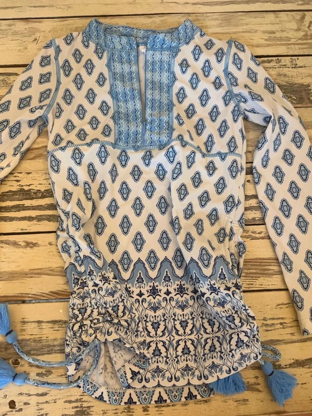 Cabana life Girls Amelia Island Long Sleeve Rashguard